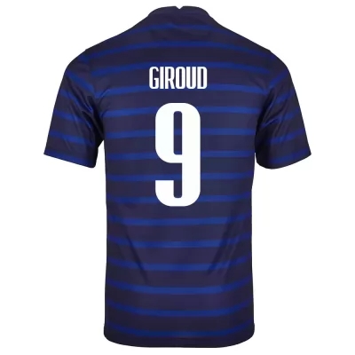 Homme Équipe de France de football Maillot Olivier Giroud #9 Tenues Domicile Bleu Foncé 2021