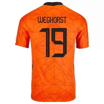 Femme Équipe des Pays-Bas de football Maillot Wout Weghorst #19 Tenues Domicile Orange 2021