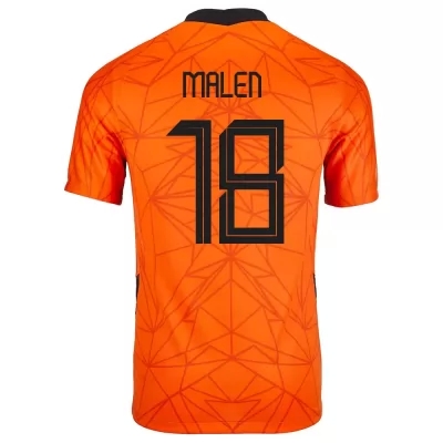 Enfant Équipe des Pays-Bas de football Maillot Donyell Malen #18 Tenues Domicile Orange 2021