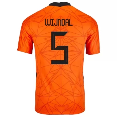 Enfant Équipe des Pays-Bas de football Maillot Owen Wijndal #5 Tenues Domicile Orange 2021