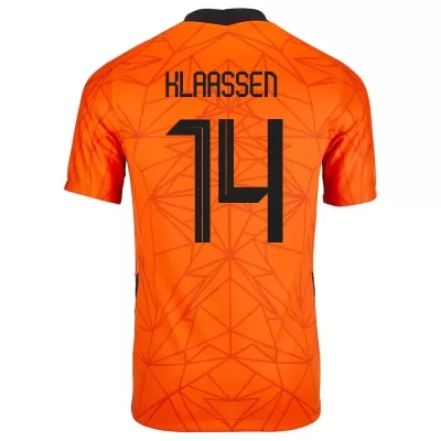 Femme Équipe des Pays-Bas de football Maillot Davy Klaassen #14 Tenues Domicile Orange 2021