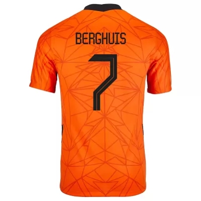 Femme Équipe des Pays-Bas de football Maillot Steven Berghuis #7 Tenues Domicile Orange 2021