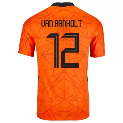 Femme Équipe des Pays-Bas de football Maillot Patrick van Aanholt #12 Tenues Domicile Orange 2021