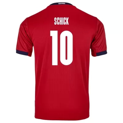 Homme Équipe De Tchéquie De Football Maillot Patrik Schick #10 Tenues Domicile Rouge 2021