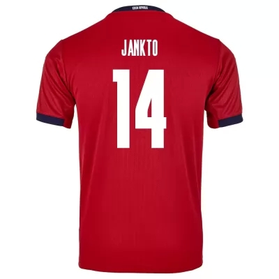 Enfant Équipe De Tchéquie De Football Maillot Jakub Jankto #14 Tenues Domicile Rouge 2021