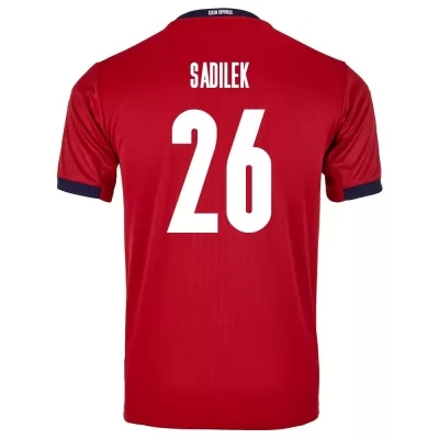 Enfant Équipe De Tchéquie De Football Maillot Michal Sadilek #26 Tenues Domicile Rouge 2021