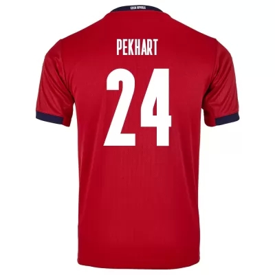 Enfant Équipe De Tchéquie De Football Maillot Tomas Pekhart #24 Tenues Domicile Rouge 2021