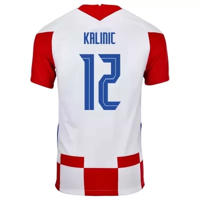 Homme Équipe de Croatie de football Maillot Lovre Kalinic #12 Tenues Domicile Rouge Blanc 2021