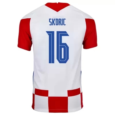 Femme Équipe de Croatie de football Maillot Mile Skoric #16 Tenues Domicile Rouge Blanc 2021