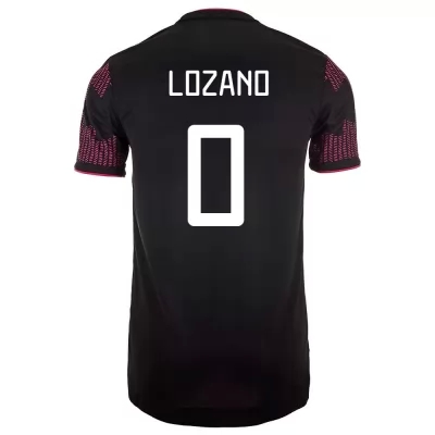 Homme Équipe du Mexique de football Maillot Hirving Lozano #0 Tenues Domicile Rose Rouge 2021