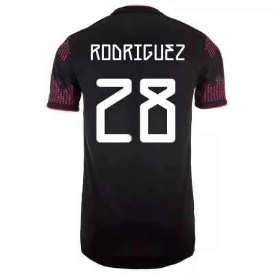 Femme Équipe du Mexique de football Maillot Carlos Rodriguez #28 Tenues Domicile Rose Rouge 2021