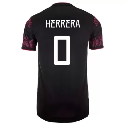 Homme Équipe du Mexique de football Maillot Hector Herrera #0 Tenues Domicile Rose Rouge 2021