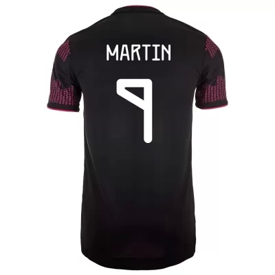 Enfant Équipe du Mexique de football Maillot Henry Martin #9 Tenues Domicile Rose Rouge 2021