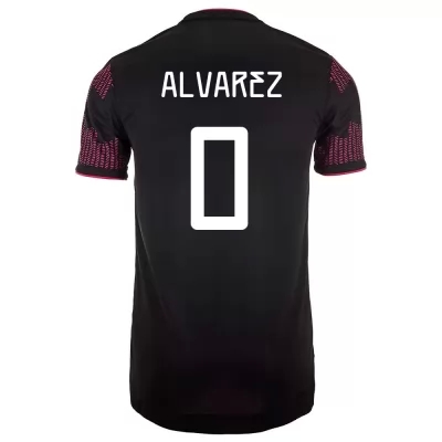 Femme Équipe du Mexique de football Maillot Kevin Alvarez #0 Tenues Domicile Rose Rouge 2021