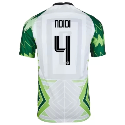Femme Équipe du Nigeria de football Maillot Wilfred Ndidi #4 Tenues Domicile Vert Blanc 2021