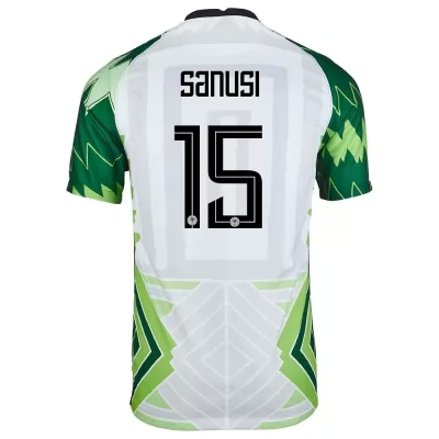 Femme Équipe du Nigeria de football Maillot Zaidu Sanusi #15 Tenues Domicile Vert Blanc 2021