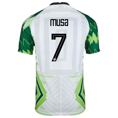 Homme Équipe Du Nigeria De Football Maillot Ahmed Musa #7 Tenues Domicile Vert Blanc 2021