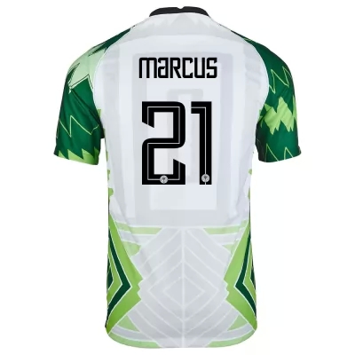 Femme Équipe du Nigeria de football Maillot Abraham Marcus #21 Tenues Domicile Vert Blanc 2021