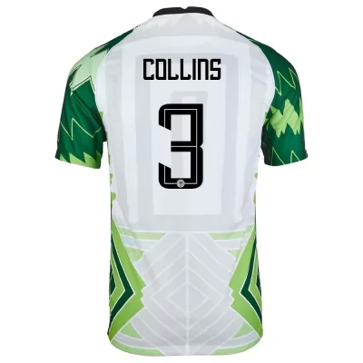 Femme Équipe du Nigeria de football Maillot Jamilu Collins #3 Tenues Domicile Vert Blanc 2021