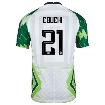Femme Équipe du Nigeria de football Maillot Tyronne Ebuehi #21 Tenues Domicile Vert Blanc 2021
