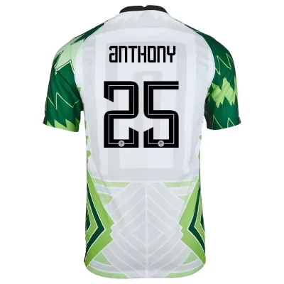 Femme Équipe du Nigeria de football Maillot Izuchukwu Anthony #25 Tenues Domicile Vert Blanc 2021