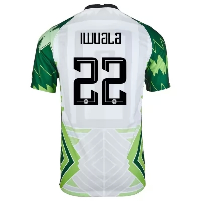 Femme Équipe du Nigeria de football Maillot Anayo Iwuala #22 Tenues Domicile Vert Blanc 2021