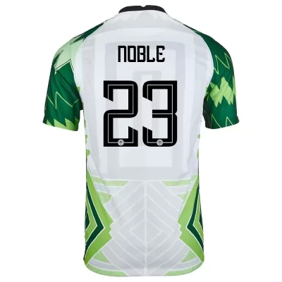 Femme Équipe du Nigeria de football Maillot John Noble #23 Tenues Domicile Vert Blanc 2021