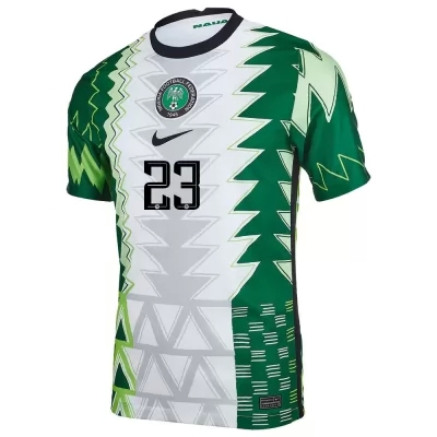 Femme Équipe Du Nigeria De Football Maillot John Noble #23 Tenues Domicile Vert Blanc 2021