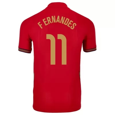 Homme Équipe du Portugal de football Maillot Bruno Fernandes #11 Tenues Domicile Rouge 2021