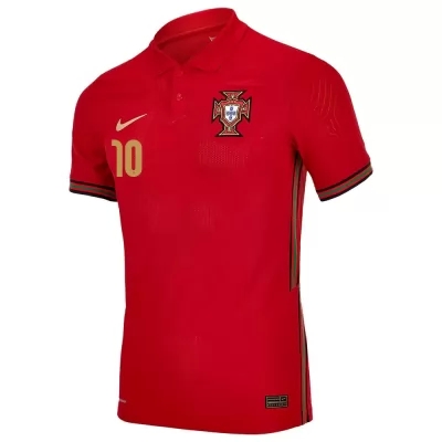 Enfant Équipe Du Portugal De Football Maillot Bernardo Silva #10 Tenues Domicile Rouge 2021