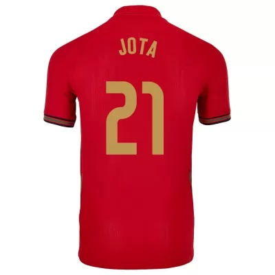 Femme Équipe du Portugal de football Maillot Diogo Jota #21 Tenues Domicile Rouge 2021
