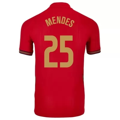 Homme Équipe du Portugal de football Maillot Nuno Mendes #25 Tenues Domicile Rouge 2021