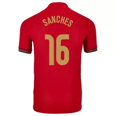Enfant Équipe du Portugal de football Maillot Renato Sanches #16 Tenues Domicile Rouge 2021