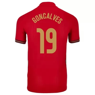 Enfant Équipe du Portugal de football Maillot Pedro Goncalves #19 Tenues Domicile Rouge 2021