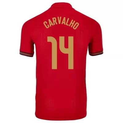 Enfant Équipe du Portugal de football Maillot William Carvalho #14 Tenues Domicile Rouge 2021