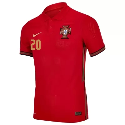 Femme Équipe Du Portugal De Football Maillot Diogo Dalot #20 Tenues Domicile Rouge 2021