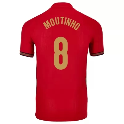 Femme Équipe du Portugal de football Maillot Joao Moutinho #8 Tenues Domicile Rouge 2021