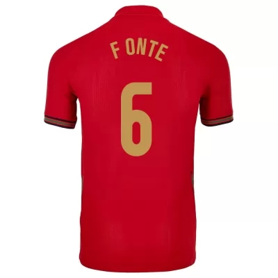 Enfant Équipe du Portugal de football Maillot Jose Fonte #6 Tenues Domicile Rouge 2021