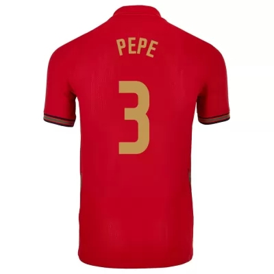 Femme Équipe du Portugal de football Maillot Pepe #3 Tenues Domicile Rouge 2021