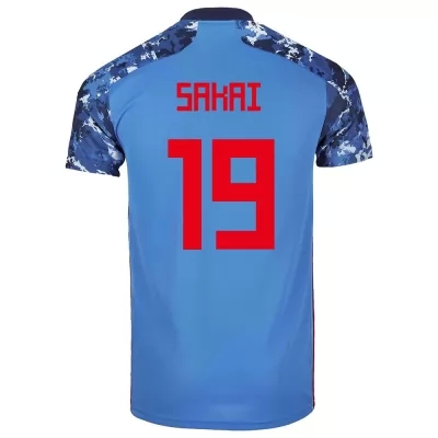 Femme Équipe du Japon de football Maillot Hiroki Sakai #19 Tenues Domicile Bleu Foncé 2021