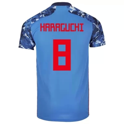 Femme Équipe du Japon de football Maillot Genki Haraguchi #8 Tenues Domicile Bleu Foncé 2021