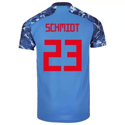Femme Équipe du Japon de football Maillot Daniel Schmidt #23 Tenues Domicile Bleu Foncé 2021