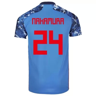 Femme Équipe du Japon de football Maillot Kosuke Nakamura #24 Tenues Domicile Bleu Foncé 2021