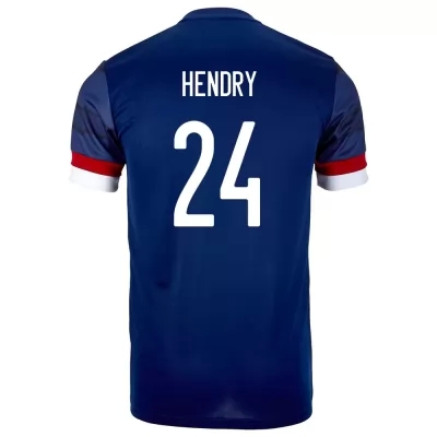 Enfant Équipe D'Écosse De Football Maillot Jack Hendry #24 Tenues Domicile Bleu Foncé 2021