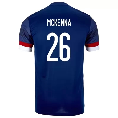 Femme Équipe D'Écosse De Football Maillot Scott Mckenna #26 Tenues Domicile Bleu Foncé 2021