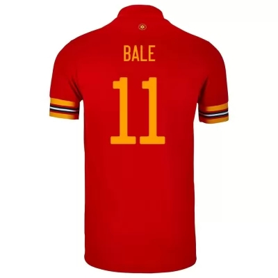 Femme Équipe Du Pays De Galles De Football Maillot Gareth Bale #11 Tenues Domicile Rouge 2021