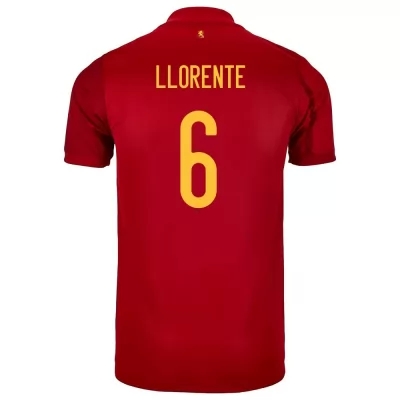 Femme Équipe d'Espagne de football Maillot Marcos Llorente #6 Tenues Domicile Rouge 2021