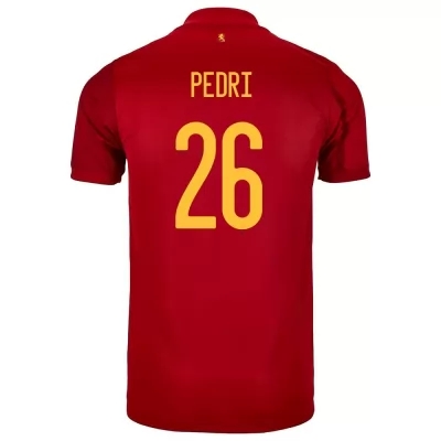 Enfant Équipe d'Espagne de football Maillot Pedri #26 Tenues Domicile Rouge 2021