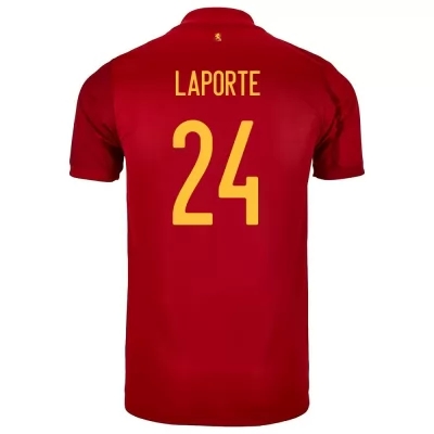 Femme Équipe d'Espagne de football Maillot Aymeric Laporte #24 Tenues Domicile Rouge 2021