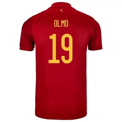Enfant Équipe d'Espagne de football Maillot Dani Olmo #19 Tenues Domicile Rouge 2021